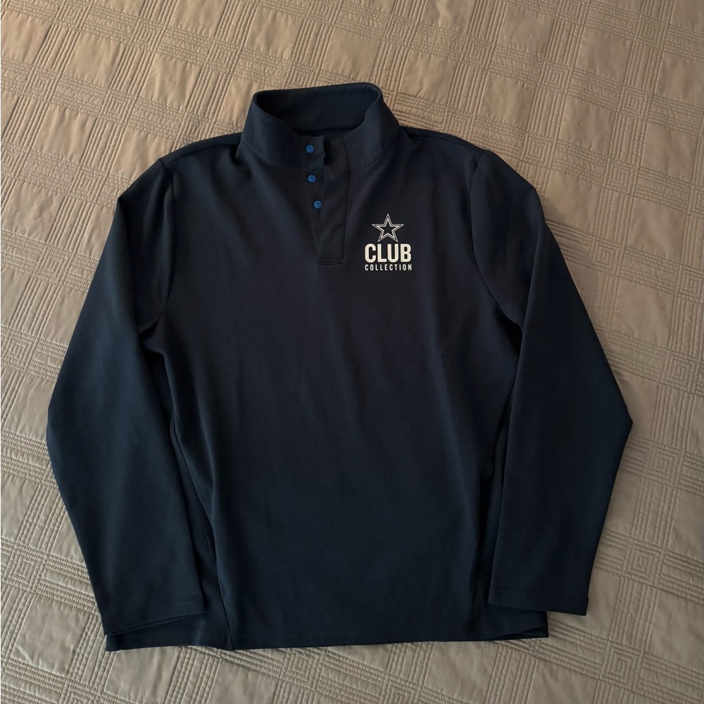 Dallas Cowboys NFL Club Collection Pullover High Collar Snap Button Size L - Picture 8 of 14